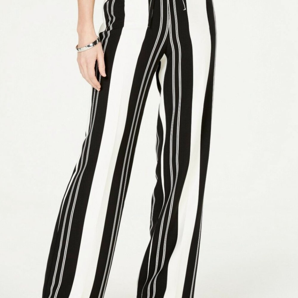 INC Black and White Slacks XS